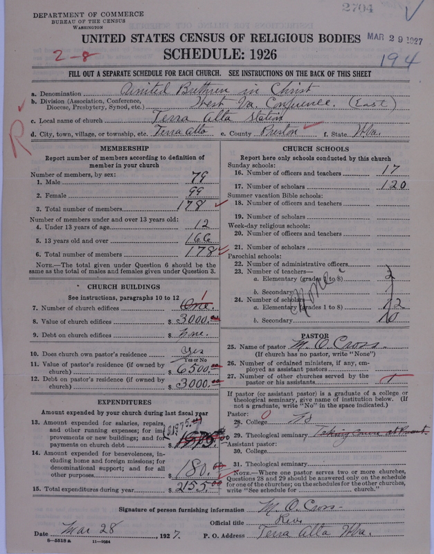 Scan of Church of the United Brethren in Christ: 2704