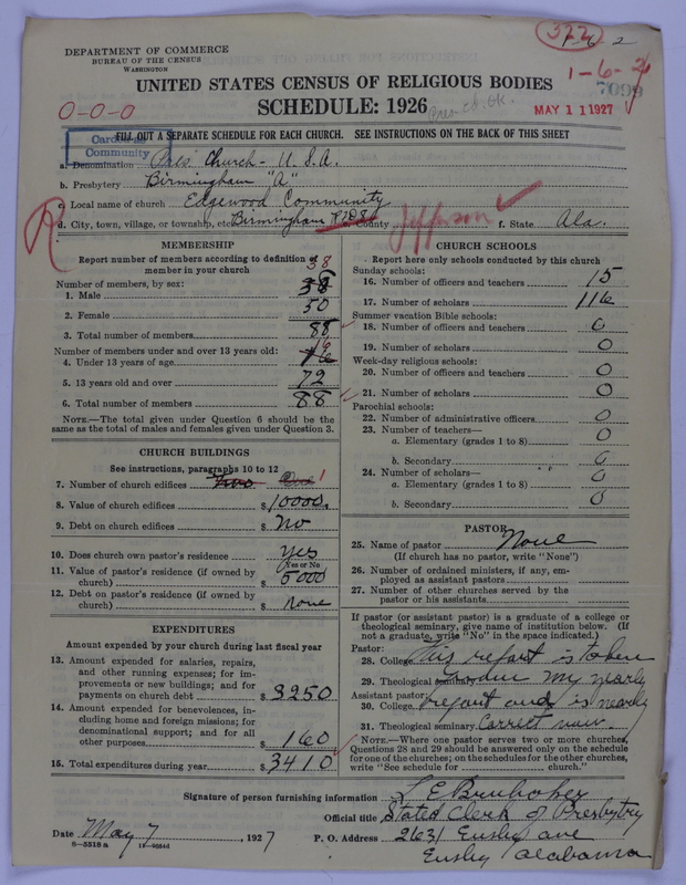 Scan of Presbyterian Church in the United States of America: 7099