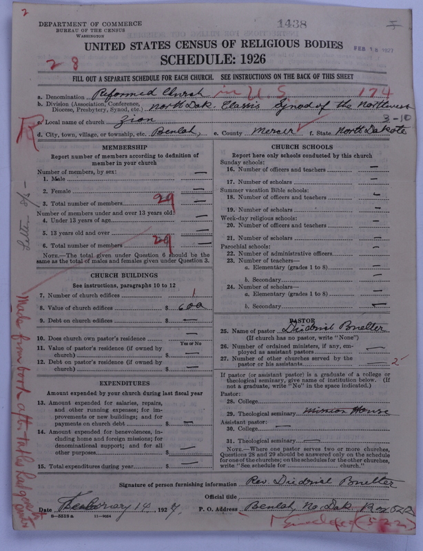 Scan of Reformed Church in the United States: 1438