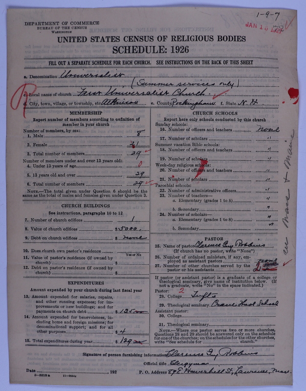 Scan of Universalist Church: 72