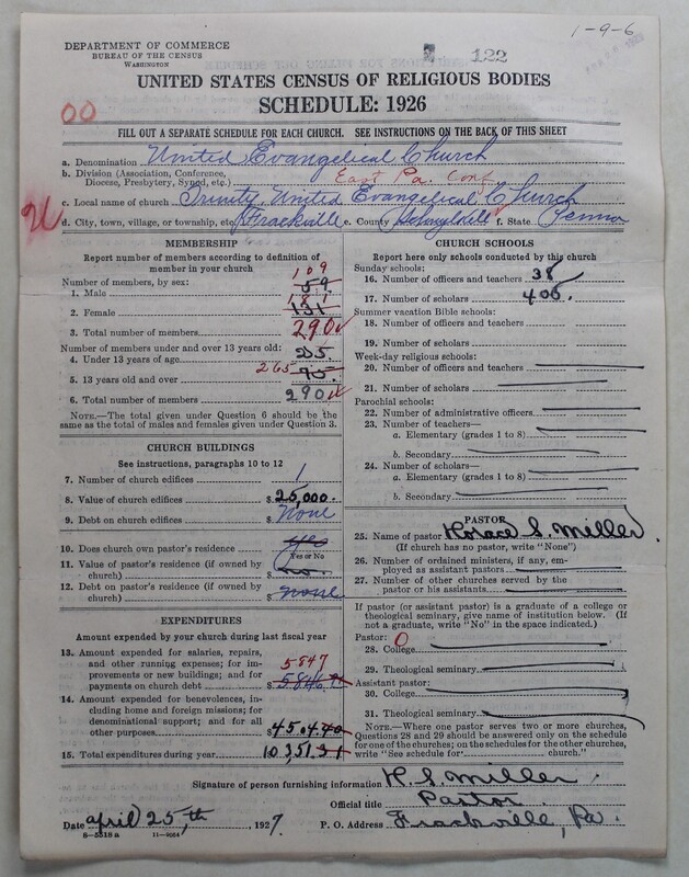 Scan of Evangelical Congregational Church: 122