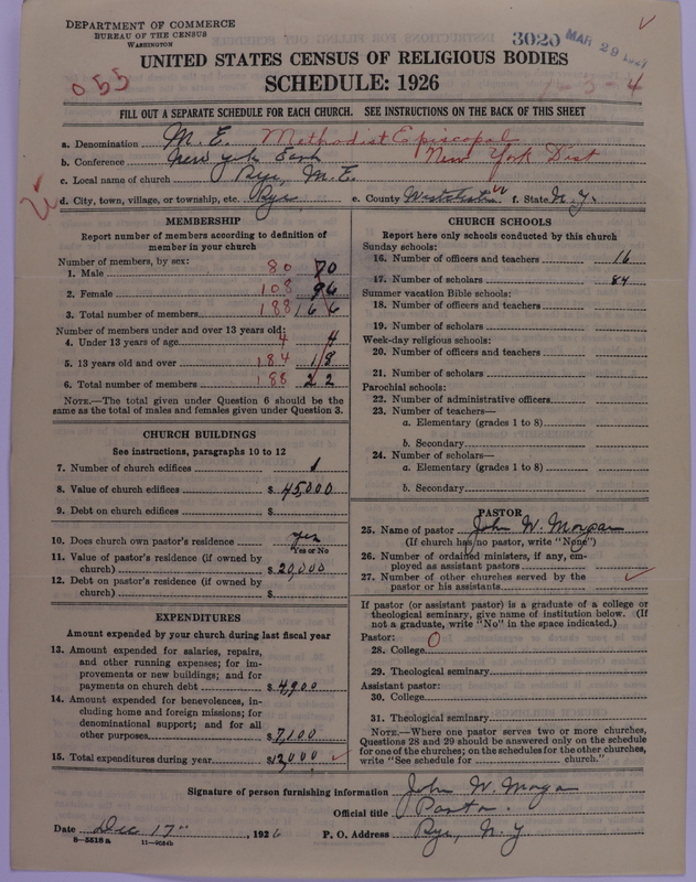 Scan of Methodist Episcopal Church: 3020