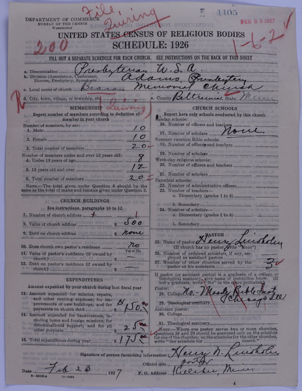 Scan of Presbyterian Church in the United States of America: 4405