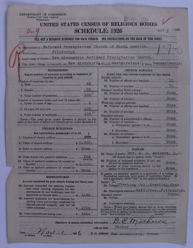 Scan of Synod of the Reformed Presbyterian Church of North America: 39
