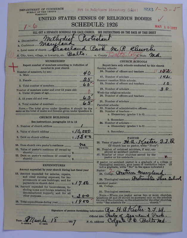 Scan of Methodist Protestant Church: 893