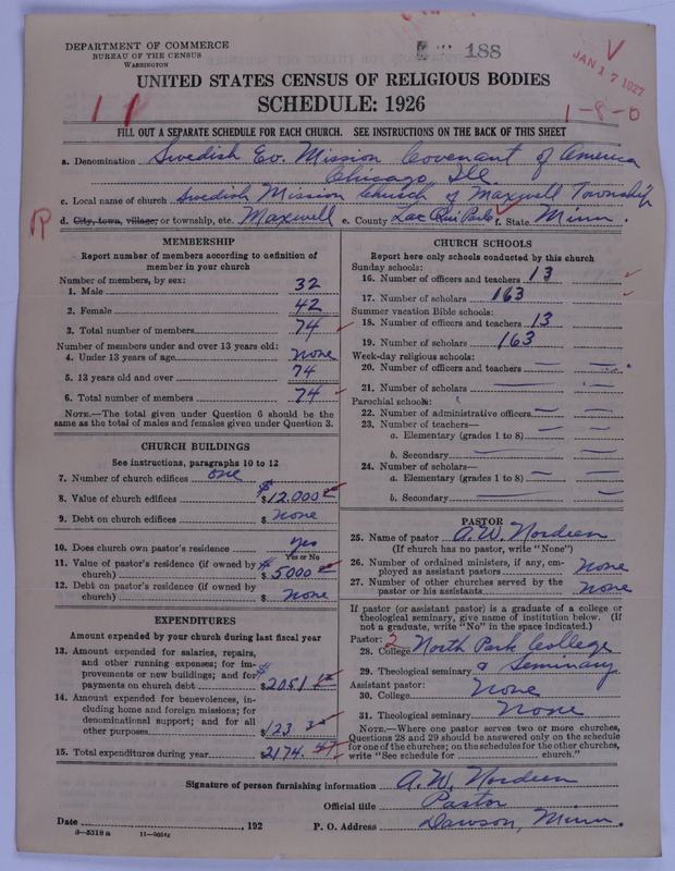 Scan of Swedish Evangelical Mission Covenant of America: 188