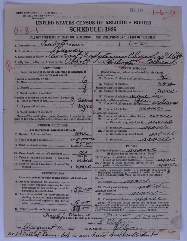 Scan of Presbyterian Church in the United States of America: 8110