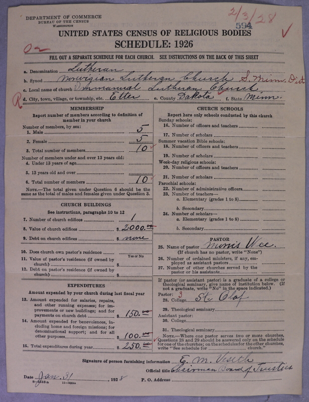 Scan of Norwegian Lutheran Church of America: 594