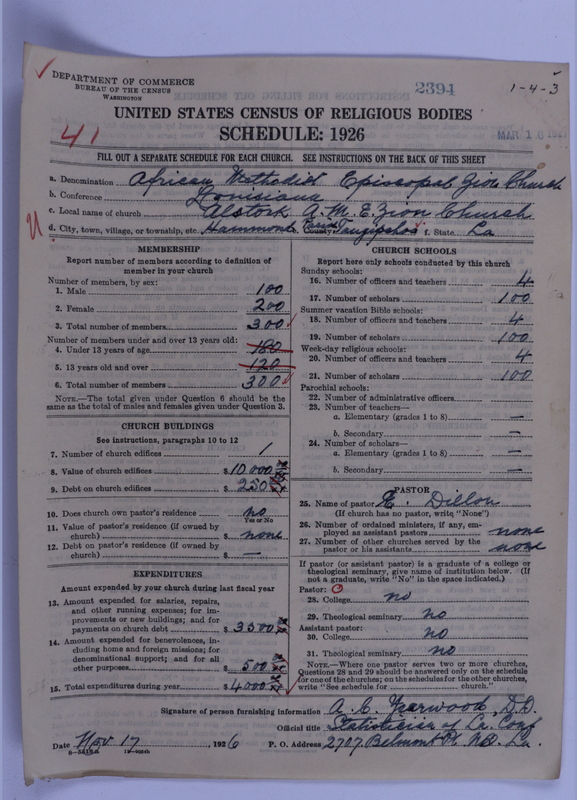Scan of African Methodist Episcopal Zion Church: 2394