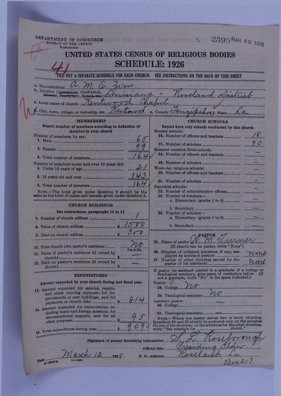 Scan of African Methodist Episcopal Zion Church: 2395