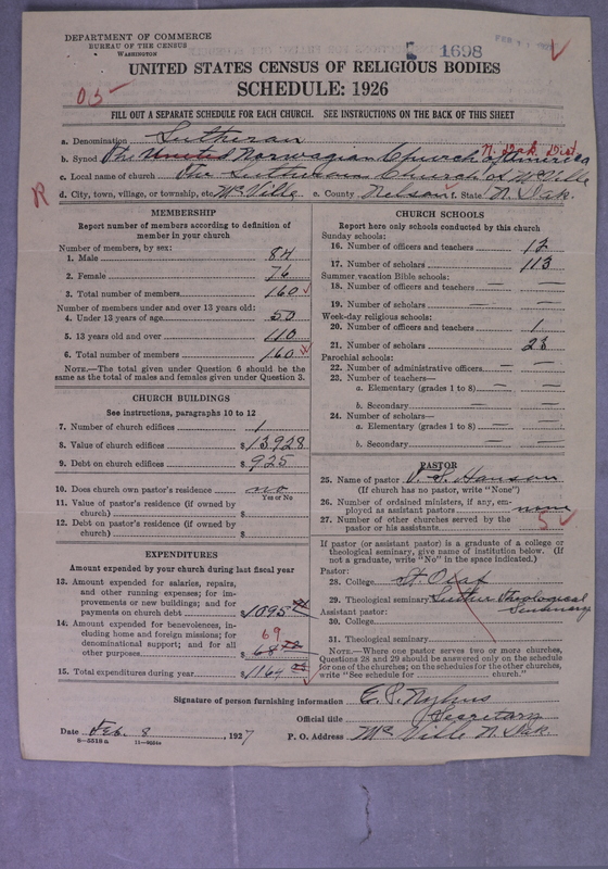 Scan of Norwegian Lutheran Church of America: 1698