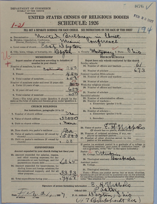 Scan of Church of the United Brethren in Christ: 876