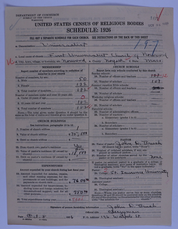 Scan of Universalist Church: 167