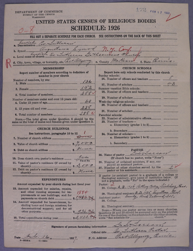 Scan of Evangelical Lutheran Augustana Synod of North America: 172
