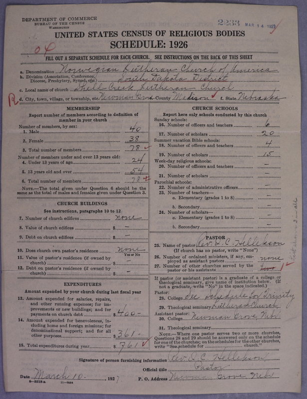 Scan of Norwegian Lutheran Church of America: 2233
