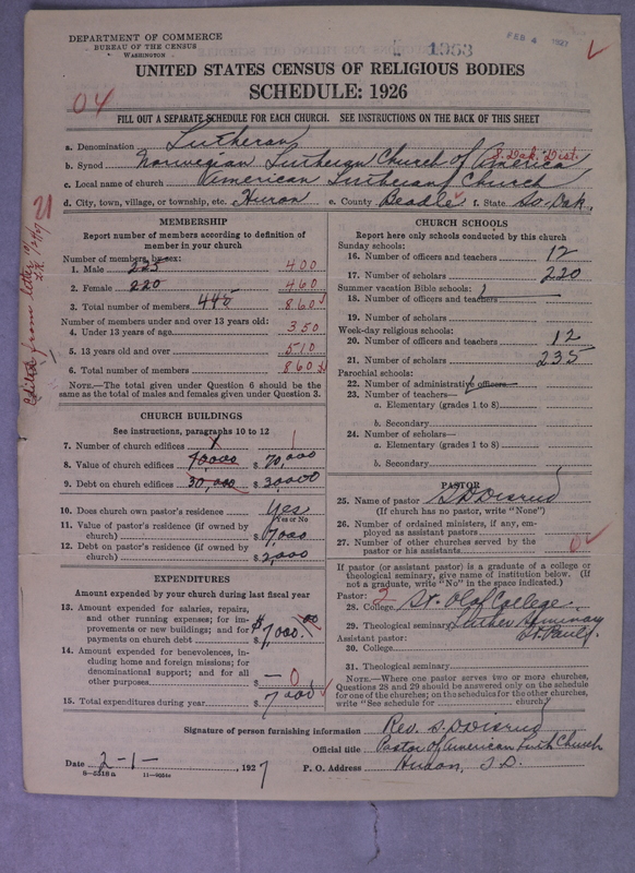 Scan of Norwegian Lutheran Church of America: 1953