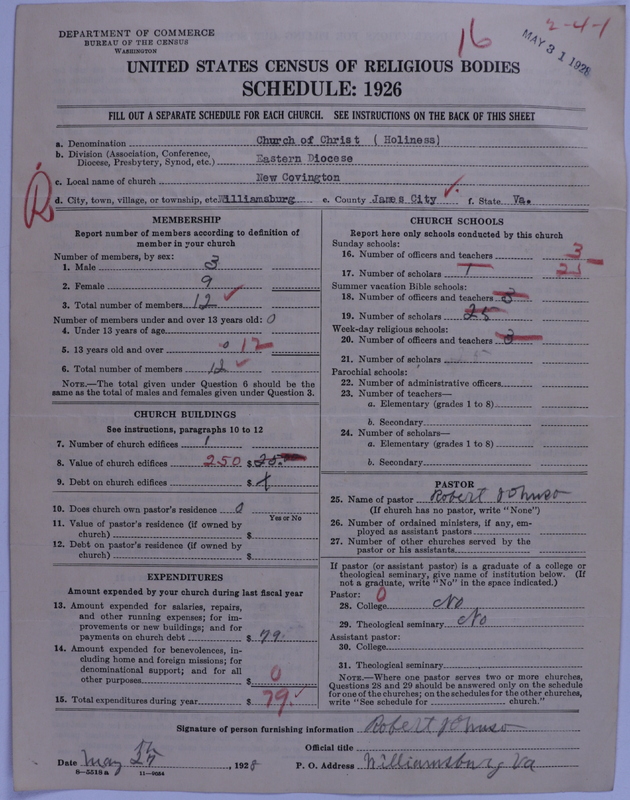 Scan of Church of Christ (Holiness) U.S.A.: 16