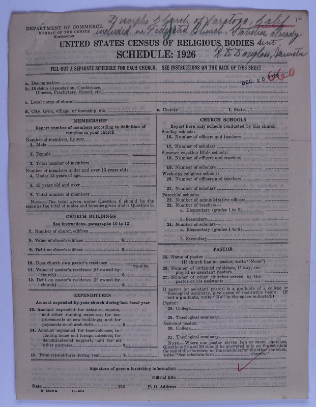 Scan of Federated Churches: 16