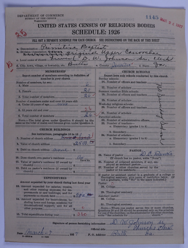 Scan of Primitive Baptists: 1145