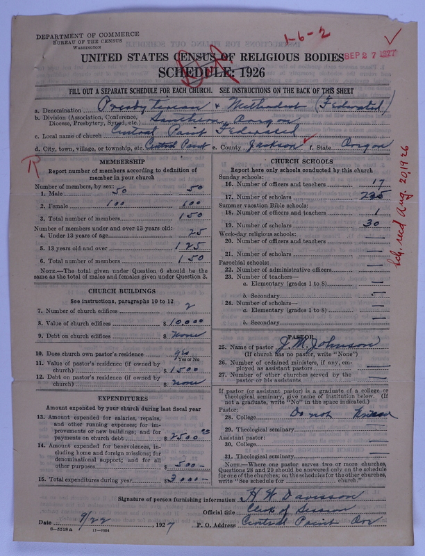 Scan of Federated Churches: 42