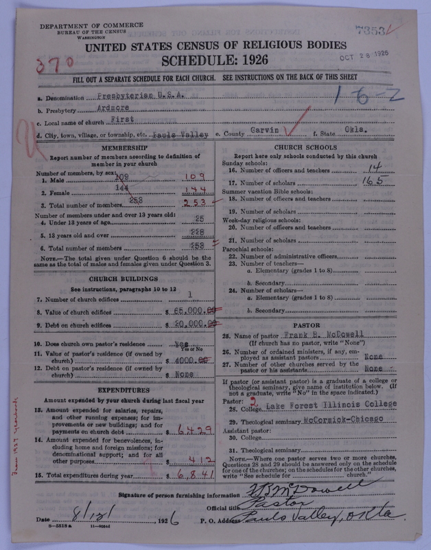 Scan of Presbyterian Church in the United States of America: 7353