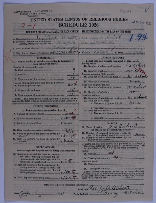 Scan of Church of the United Brethren in Christ: 2900