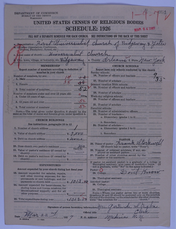 Scan of Universalist Church: 261