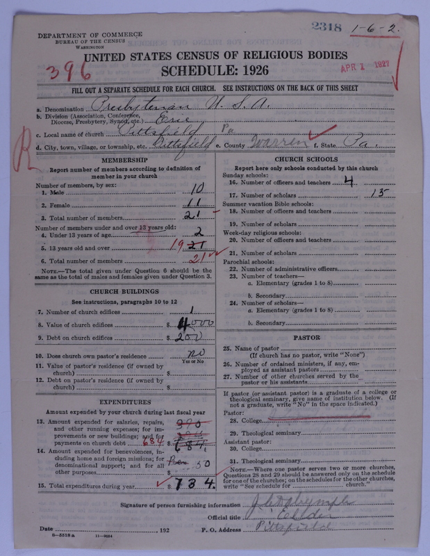 Scan of Presbyterian Church in the United States of America: 2318