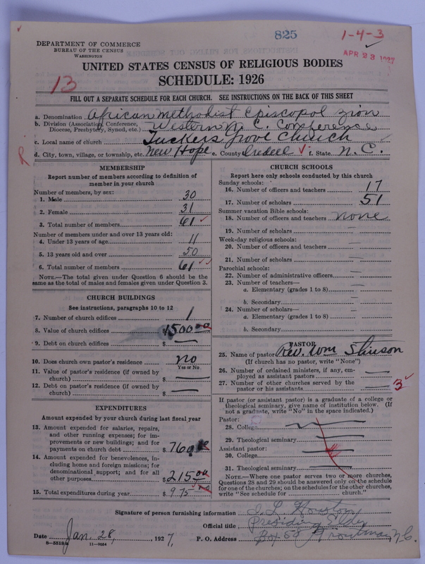 Scan of African Methodist Episcopal Zion Church: 825