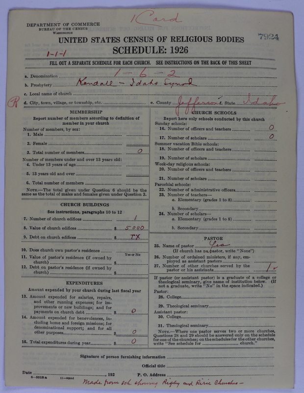 Scan of Presbyterian Church in the United States of America: 7924