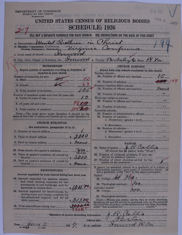 Scan of Church of the United Brethren in Christ: 2459