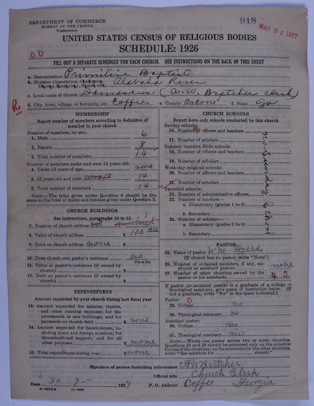 Scan of Primitive Baptists: 918