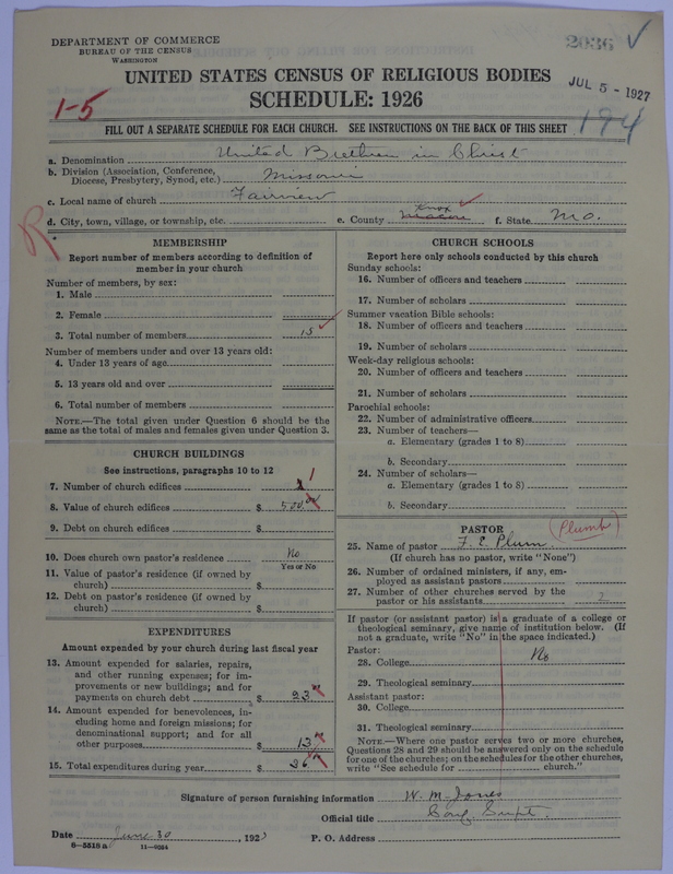 Scan of Church of the United Brethren in Christ: 2036