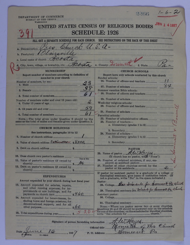 Scan of Presbyterian Church in the United States of America: 2266
