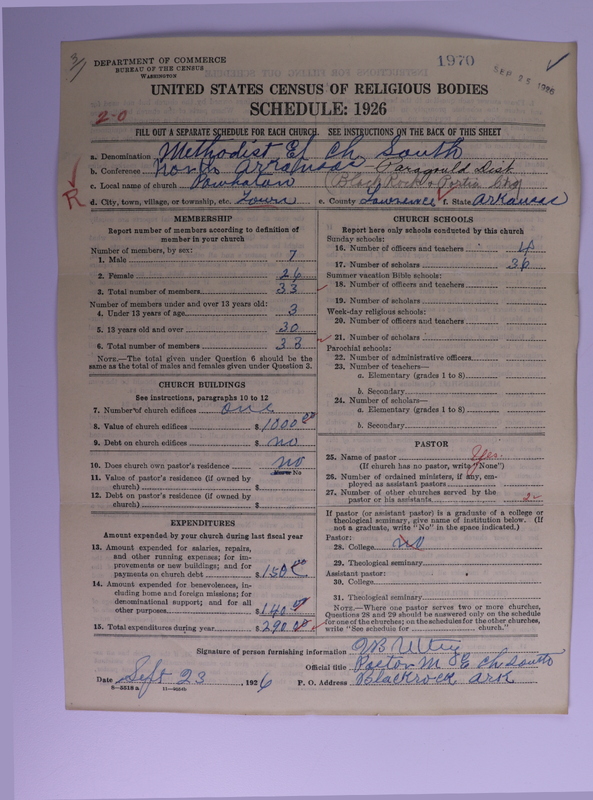 Scan of Methodist Episcopal Church, South: 1970