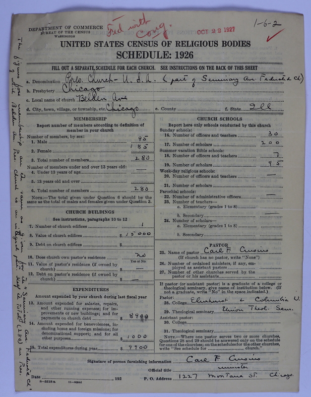 Scan of Federated Churches: 58