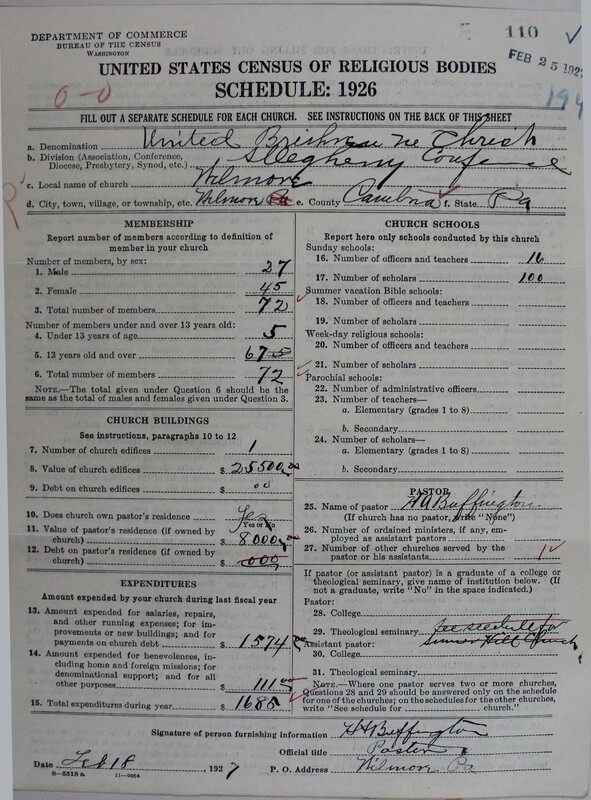 Scan of Church of the United Brethren in Christ: 110