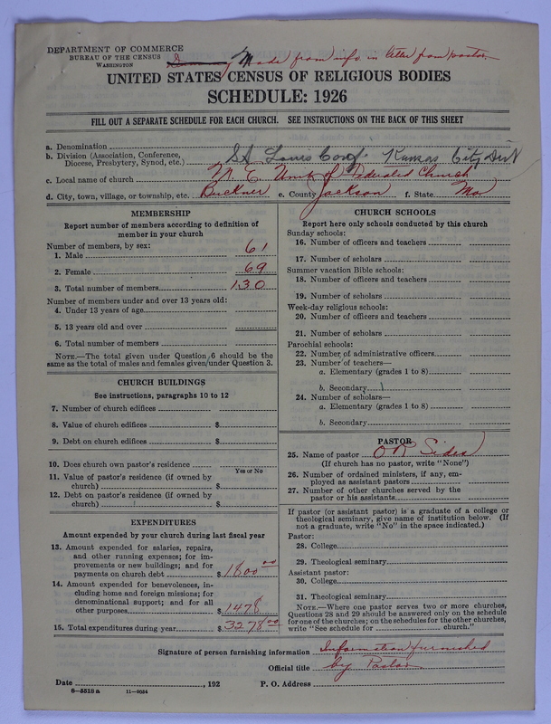 Scan of Federated Churches: 168
