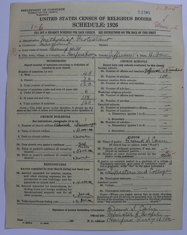 Scan of Methodist Protestant Church: 1196