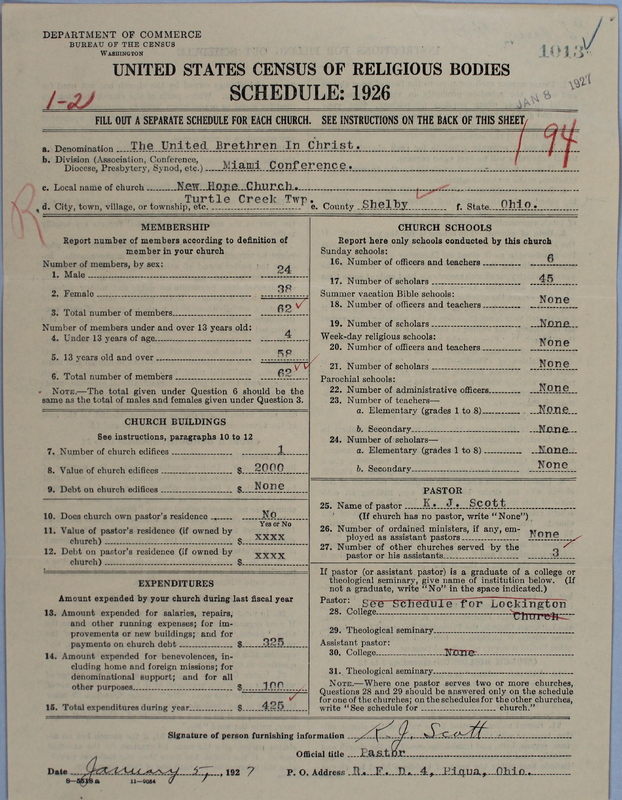 Scan of Church of the United Brethren in Christ: 1013
