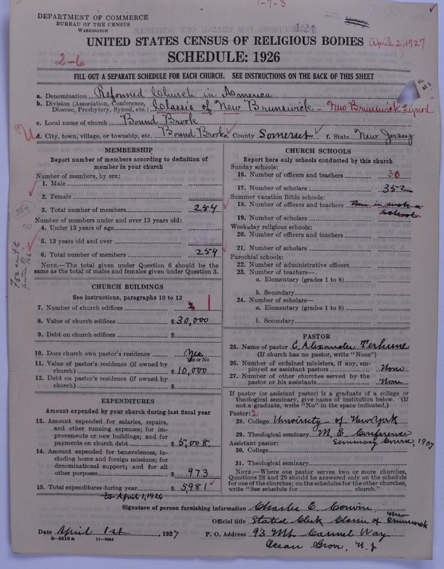 Scan of Reformed Church in America: 421