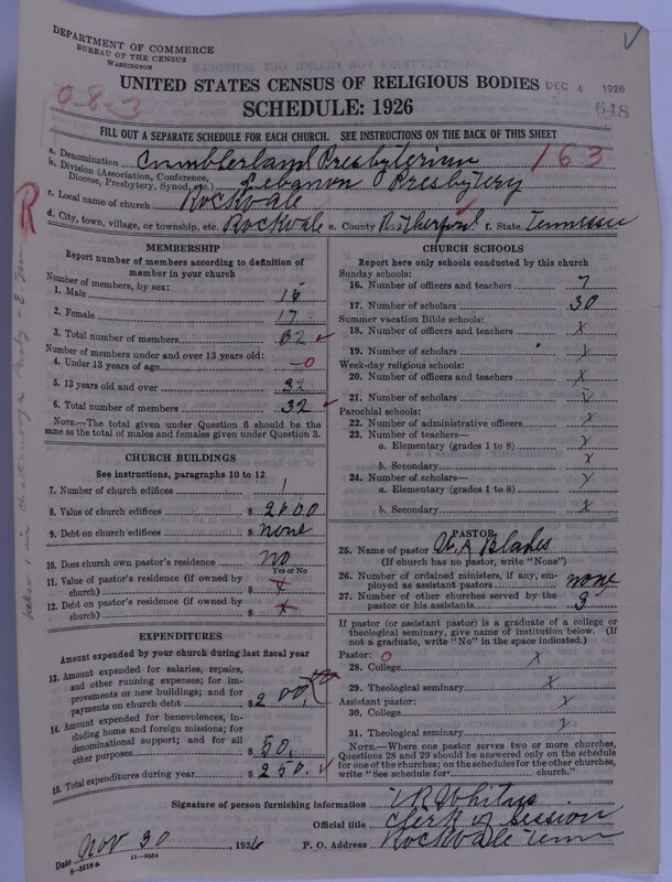 Scan of Cumberland Presbyterian Church: 648