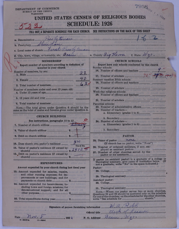 Scan of Presbyterian Church in the United States of America: 7958