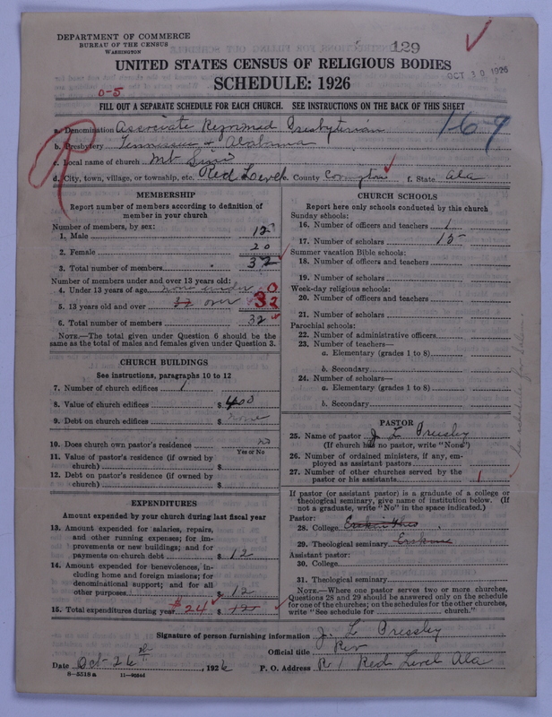 Scan of Associate Reformed Presbyterian Church: 129
