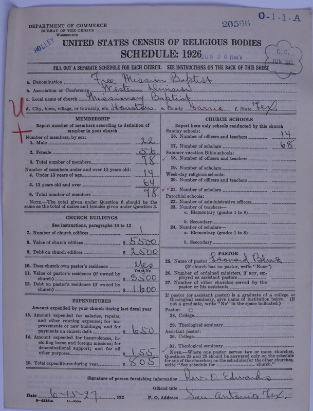 Scan of Negro Baptists: 20566