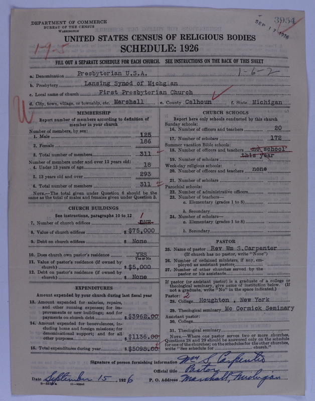 Scan of Presbyterian Church in the United States of America: 3954