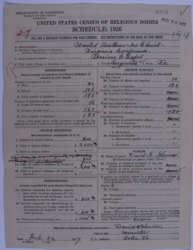 Scan of Church of the United Brethren in Christ: 2361