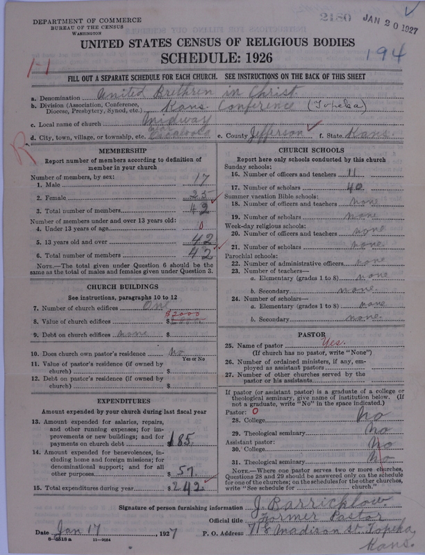 Scan of Church of the United Brethren in Christ: 2180
