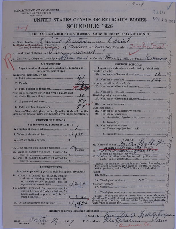 Scan of Church of the United Brethren in Christ: 2146