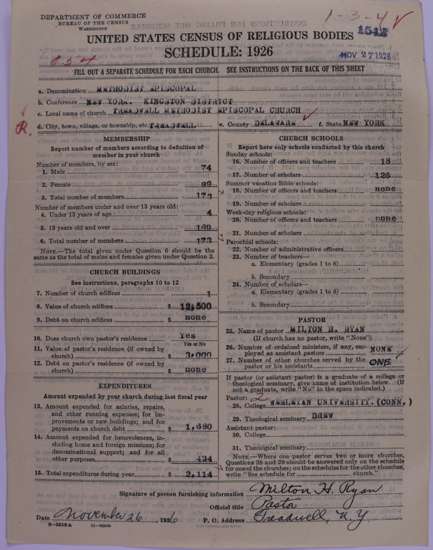 Scan of Methodist Episcopal Church: 1542